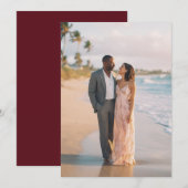 Invitation Romantic Pink Beach Photo (Devant / Derrière)