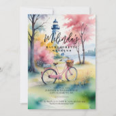 Invitation Romantic Pink Lighthouse Bachelorette Weekend (Devant)