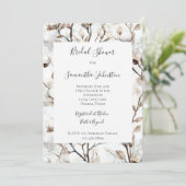 Invitation Romantic Pretty White Flowering Tree Bridal Shower (Debout devant)