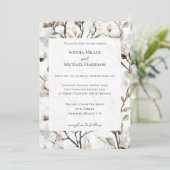 Invitation Romantic Pretty White Flowering Tree Wedding (Debout devant)