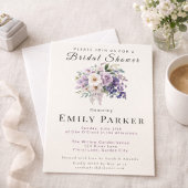 Invitation Romantic Purple Floral Bridal Shower