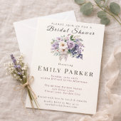 Invitation Romantic Purple Floral Bridal Shower