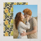 Invitation Romantic Red and Beige Photo (Devant / Derrière)