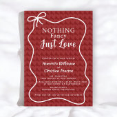Invitation Romantic Red Heart Pattern Nothing Fancy Just Love