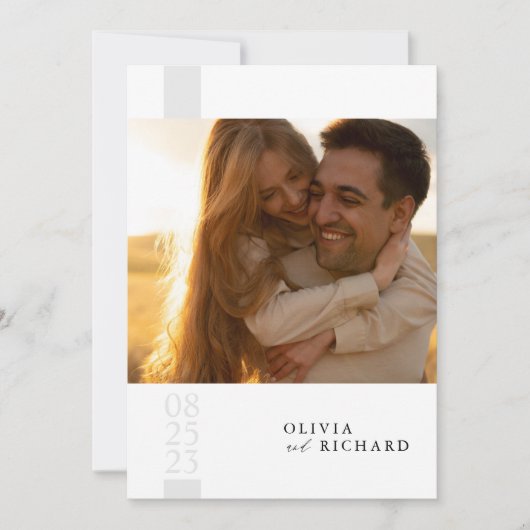 Invitation Romantic Rustic Double Mariage photo (Devant)