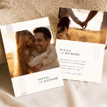 Invitation Romantic Rustic Double Mariage photo<br><div class="desc">Capturez l'essence de votre amour avec notre Faire-part de mariage photo à double face romantique rustique. Conçue pour associer élégance minimaliste et charme rustique, cette invitation ouvre la voie à une cérémonie aussi intemporelle que votre amour. Dotée d'un coucher de soleil doré et chaleureux en toile de fond, l'invitation combine...</div>
