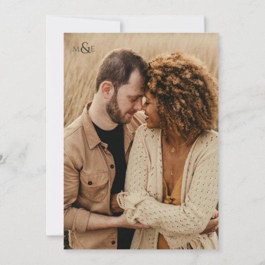 Invitation Romantic Rustic Photo Wedding (Dos)