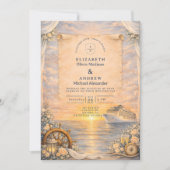 Invitation Romantic Seaside Cruise Wedding (Devant)