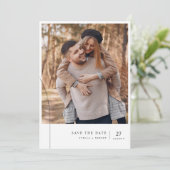 Invitation Romantic Simple Typography Photo Wedding (Debout devant)