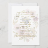 Invitation Romantic Soft Floral Wreath Graduation Cap Design (Dos)