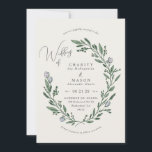 Invitation Romantic Soft Lilac Floral Crest Élégant Mariage<br><div class="desc">Cette belle faire-part de mariage présente des fleurs d'été dessinées à la main qui forment une forme de couronne organique. Des couleurs douces et neutres comme des crèmes et des jaunes de beurre et des verdure d'olive et de sauge terre sont utilisées pour créer une palette de couleurs polyvalentes. Ce...</div>