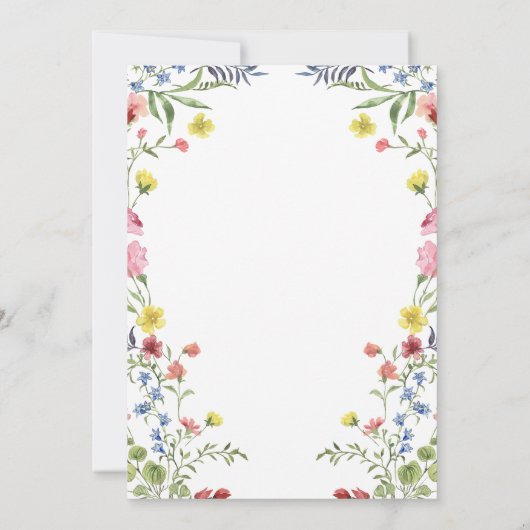 Invitation Romantic Spring Wildflower Garden Wedding (Dos)