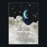 Invitation Romantic Stars and Moon Engagement Party<br><div class="desc">Invitation unique et rêveuse de la partie Engagement avec la lune et les étoiles. Des lumières d'étoiles de nuit parfaites ont inspiré les invitations pour la fête des fiançailles en plein air illuminés par la vedette. Pour les thèmes "destinés à être ensemble" "il a été écrit dans les étoiles" "vous...</div>