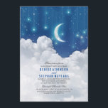 Invitation Romantic Stars and Moon Engagement Party<br><div class="desc">Invitation unique et rêveuse de la partie Engagement avec la lune bleue et les étoiles. Des lumières d'étoiles de nuit parfaites ont inspiré les invitations pour la fête des fiançailles en plein air illuminés par la vedette. Pour les thèmes "destinés à être ensemble" "il a été écrit dans les étoiles"...</div>