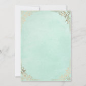 Invitation Romantic Storybook Fairy Tale Mariage sur Turquois (Dos)