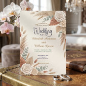 Invitation Romantic Terracotta Boho Chic Wedding