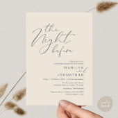 Invitation Romantic The Night Before Wedding Rehearsal Dinner