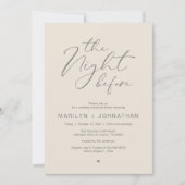Invitation Romantic The Night Before Wedding Rehearsal Dinner (Devant)