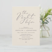 Invitation Romantic The Night Before Wedding Rehearsal Dinner (Debout devant)