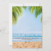 Invitation Romantic Tropical Beach Destination Mariage (Dos)