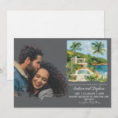 Invitation Romantic Tropical Island Wedding (Devant / Derrière)
