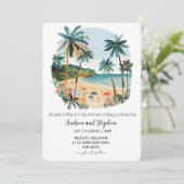 Invitation Romantic Tropical Island Wedding (Debout devant)
