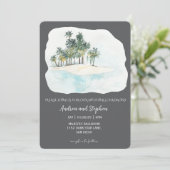 Invitation Romantic Tropical Island Wedding (Debout devant)