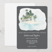 Invitation Romantic Tropical Island Wedding (Devant / Derrière)