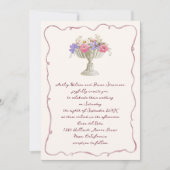 Invitation Romantic Tuscan Garden Urn with Flowers Wedding (Devant)