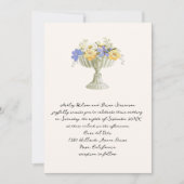 Invitation Romantic Tuscan Garden Urn with Flowers Wedding (Devant)
