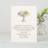 Invitation Romantic Tuscan Garden Urn with Flowers Wedding (Debout devant)