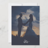 Invitation Romantic Twilight Silhouette Photo Script Wedding (Dos)