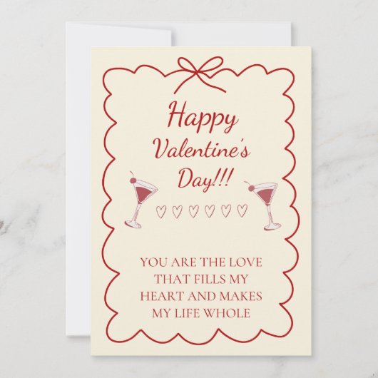 Invitation Romantic Valentine’s Day Card (Devant)