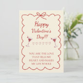 Invitation Romantic Valentine’s Day Card (Debout devant)