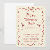 Invitation Romantic Valentine’s Day Card (Devant / Derrière)