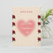 Invitation Romantic Valentine’s Day Rose Card (Debout devant)