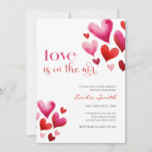 Invitation Romantic valentine's  bridal shower party (Devant)