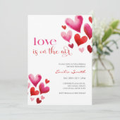 Invitation Romantic valentine's  bridal shower party (Debout devant)
