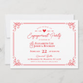 Invitation Romantic Valentine's Day Engagement Party (Devant)