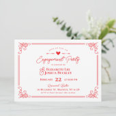 Invitation Romantic Valentine's Day Engagement Party (Debout devant)