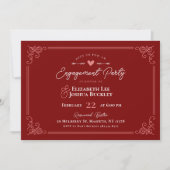 Invitation Romantic Valentine's Day Engagement Party (Devant)