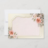 Invitation Romantic Watercolor Floral Wedding RSVP Card (Dos)