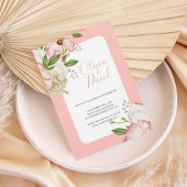 Invitation Romantic Watercolor Flowers Elegant Script Invite