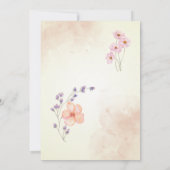 Invitation Romantic Watercolor Pink & Yellow Flower Wedding  (Dos)