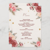 Invitation Romantic Watercolor Valentine’s Brunch Menu (Devant / Derrière)