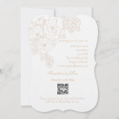 Invitation Romantic Wedding Peonies Delicate Ivory (Dos)