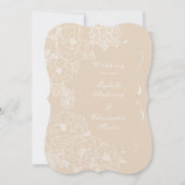 Invitation Romantic Wedding Peonies Delicate Ivory (Devant)
