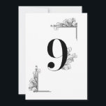 Invitation Romantic Wedding table number card<br><div class="desc">Romantic Wedding table number card</div>