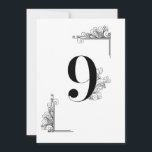 Invitation Romantic Wedding table number card<br><div class="desc">Romantic Wedding table number card</div>