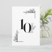 Invitation Romantic Wedding table number card (Debout devant)
